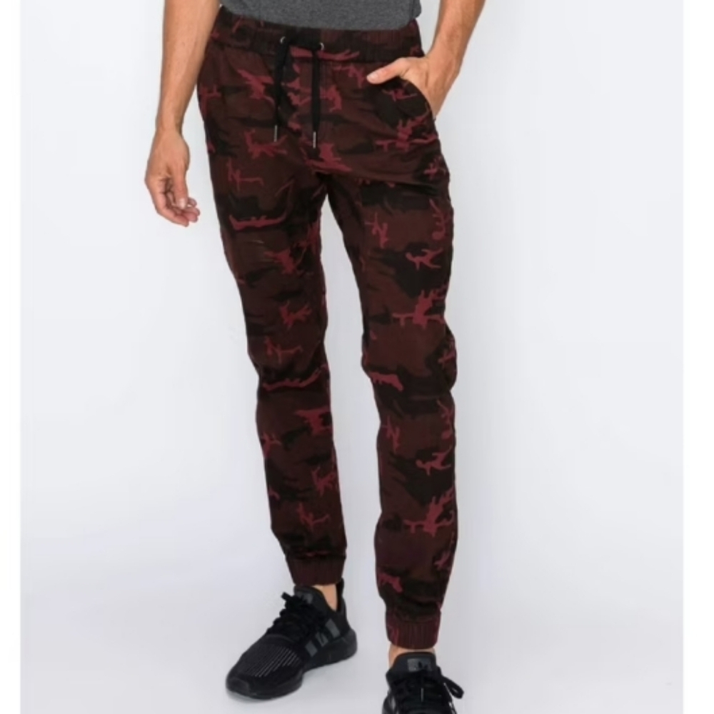 One Point One (Size L) Men's Multicolor Camo Drawstring Motto Joggers (NEW-NWT)